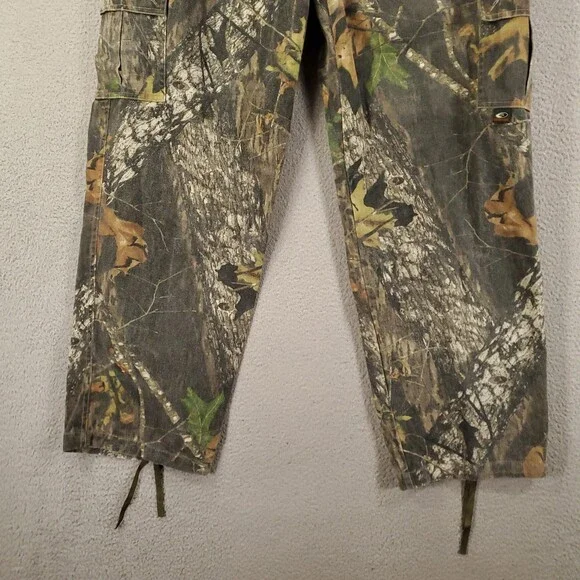 Mens Camo Hunting Pants XL Mossy Oak Break Up Adjustable Waist Leg Feildstaff - Picture 2 of 15